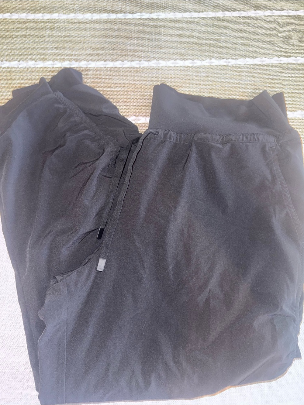 Athleta Black Men's Jogger Pants with Drawstring- Attitude Lined Pants - Picture 4 of 5